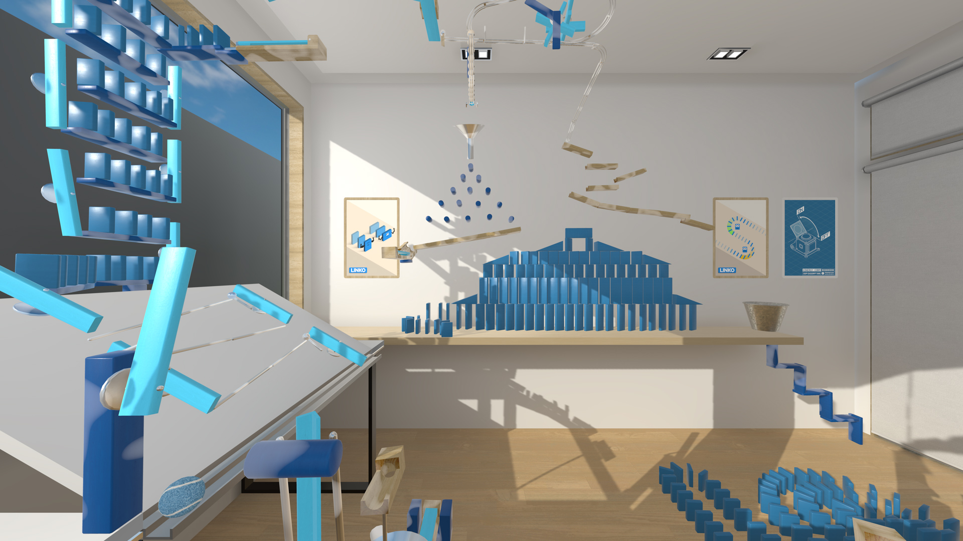 Rube Goldberg, Chain Reactions, and Virtual Reality with Gadgeteer