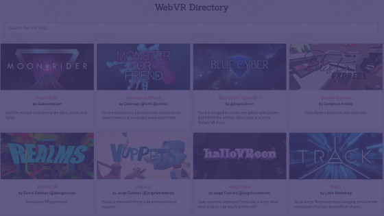 WebVR for Virtual Reality Full Websites via a Browser